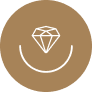 Diamond icon that represents quality