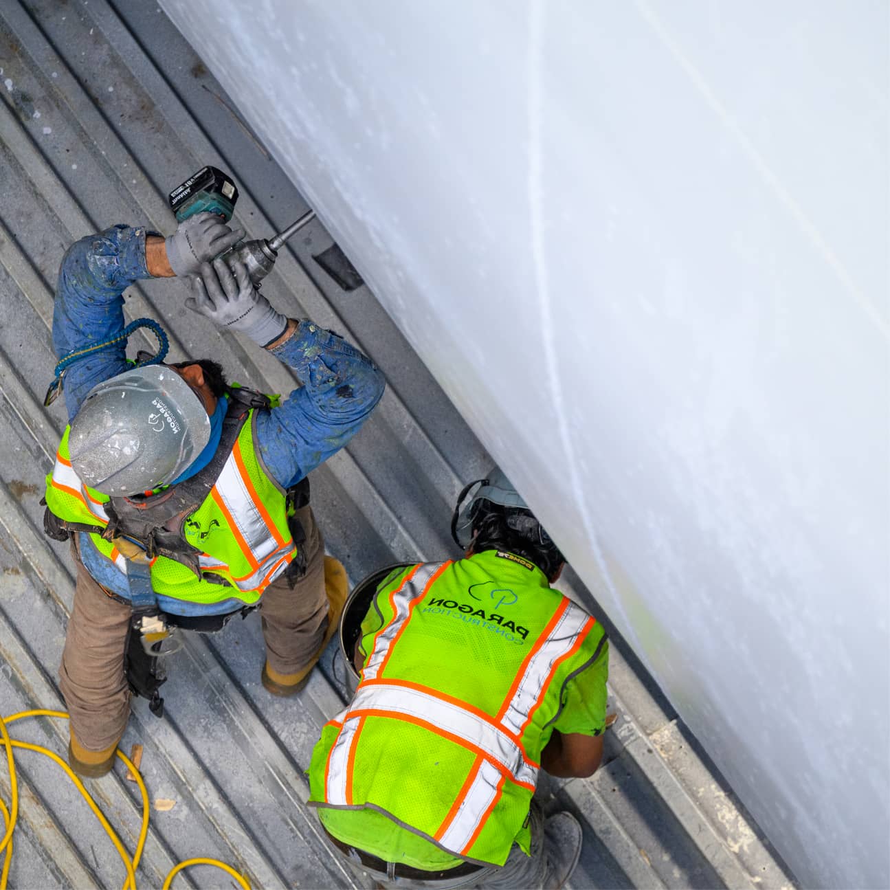 Paragon Construction Services Team Working on Site